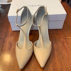 NIB Calvin Klein Patent Leather Heels, Size 6.5